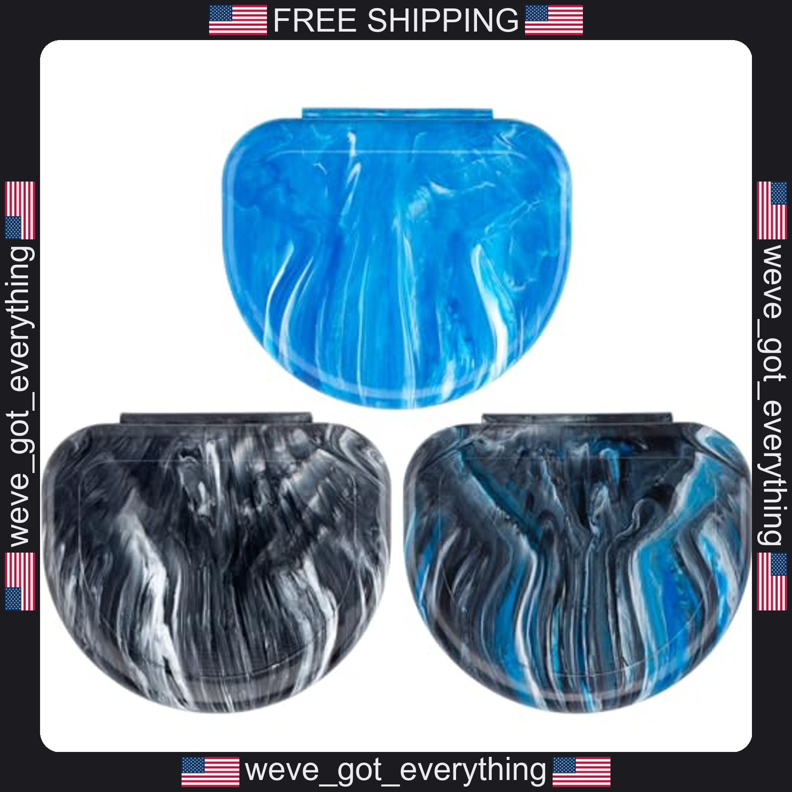 3 Pack Orthodontic Aligner Cases BPA Free Vented Plastic