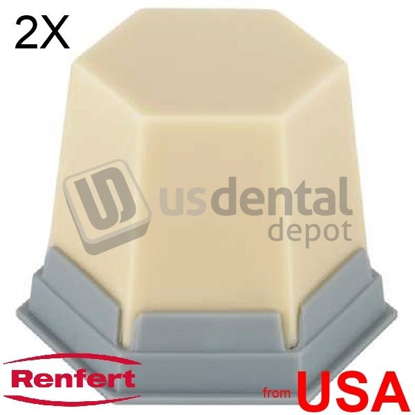 2X LOT of RENFERT – Geo Natural Wax Opaque-75G- #499-0300 #4990300 023-499-0300
