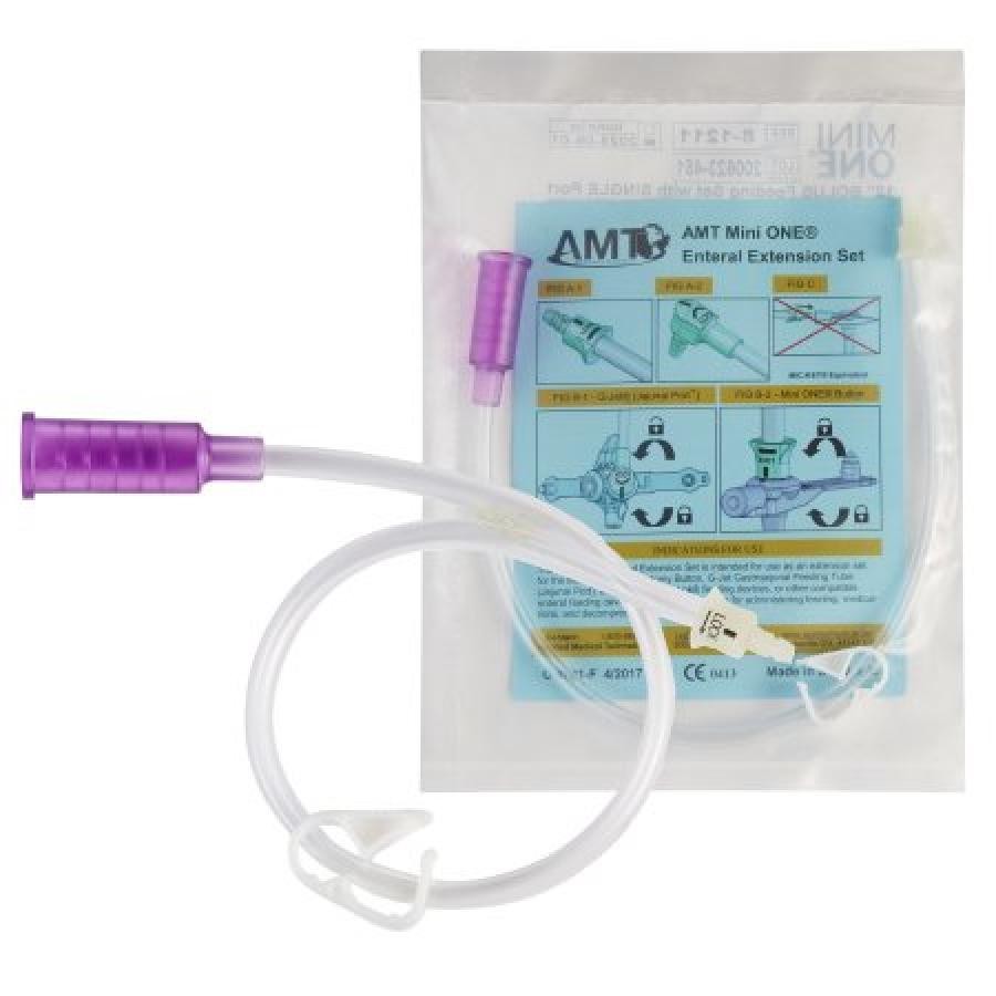 Applied Mini ONE Straight Connector Bolus Adapter 12″ Purple For Balloon/Non, 1