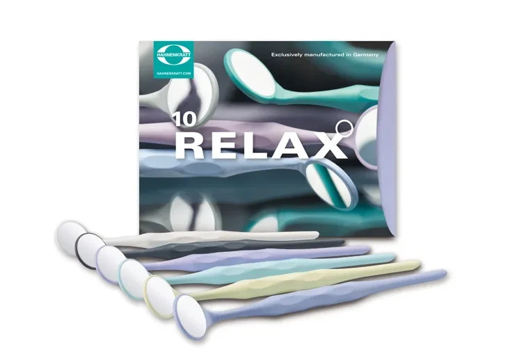 HAHNENKRATT DENTAL RELAX FS Rhodium Mouth Mirrors REF 7110-size 5 10 ASSORTMENT