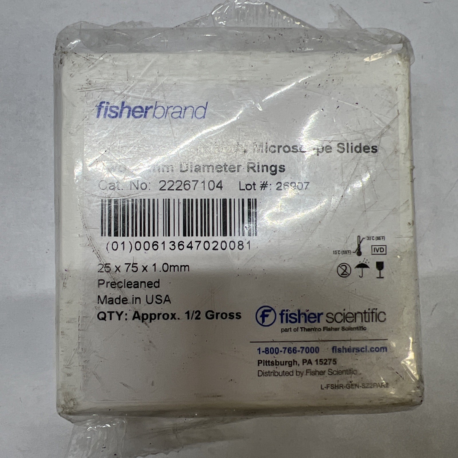 Fisherbrand Antibody Microscope Slides 22-267-104 2x15mm Circles Lab