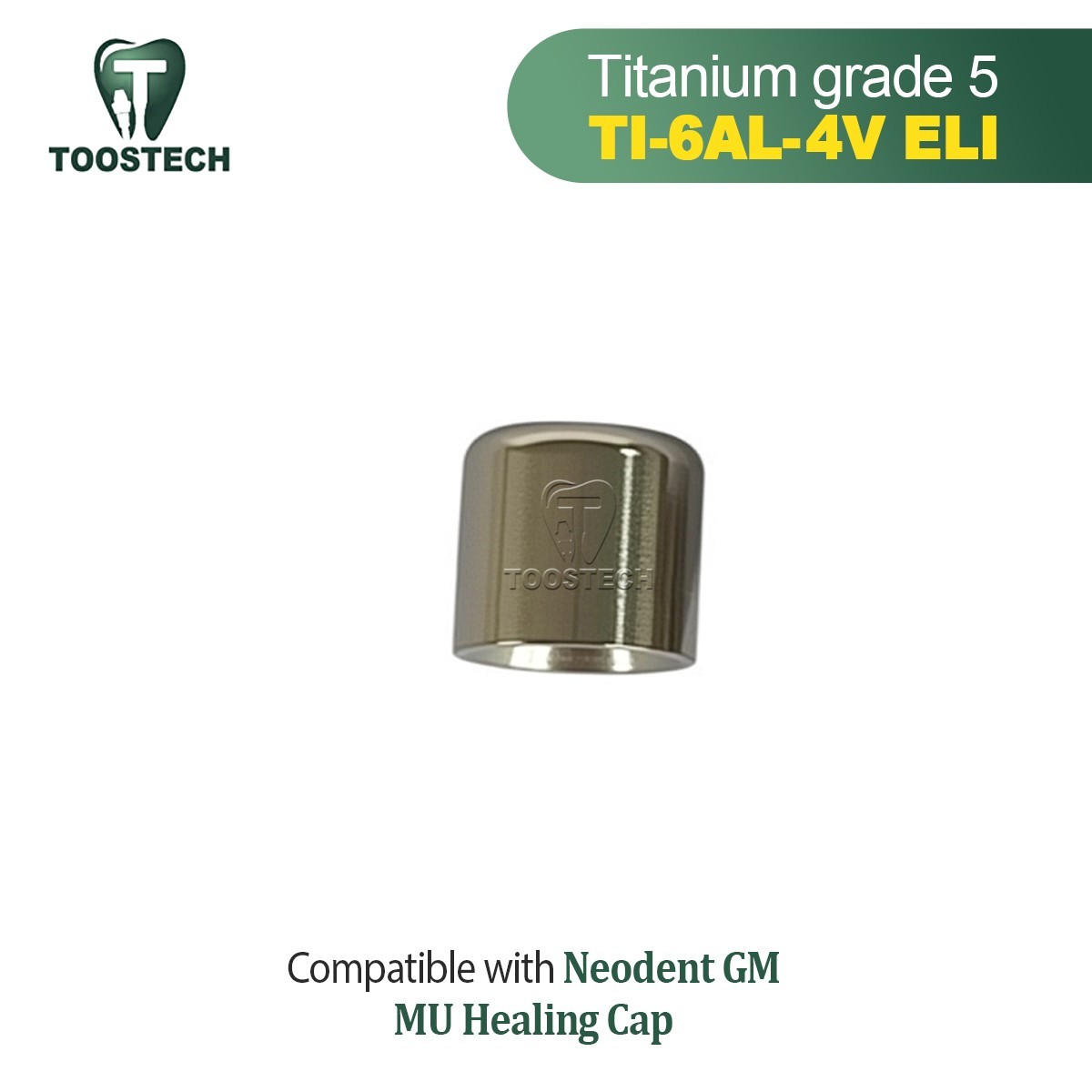Dental Titanium MU Healing Cap for Multi Unit Abutment fits to Neodent GM