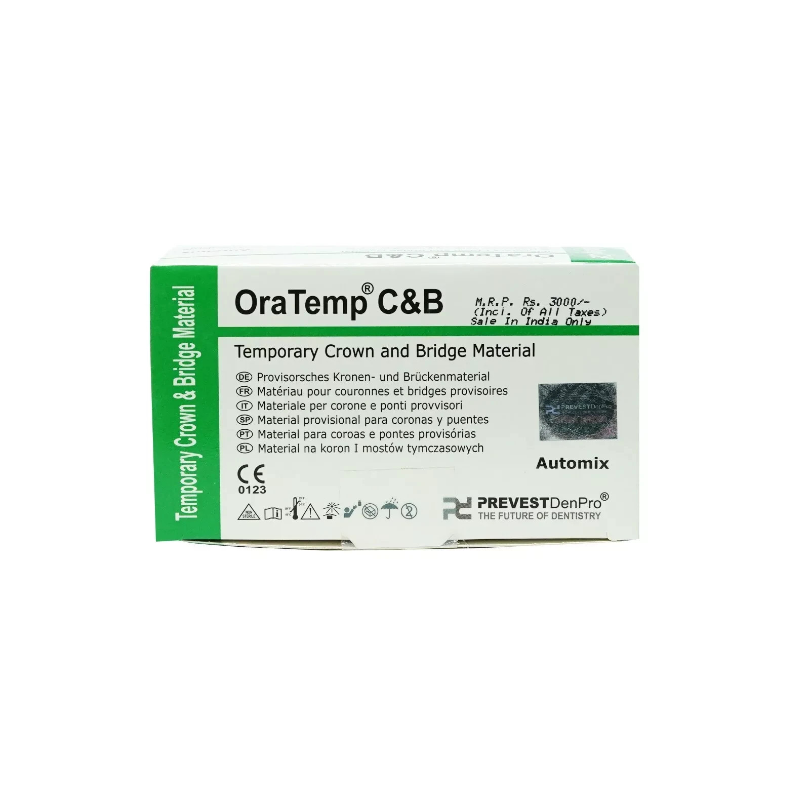 Dental ORATEMP C & B Temporary Crown & Bridge Material 67gm Cartridge
