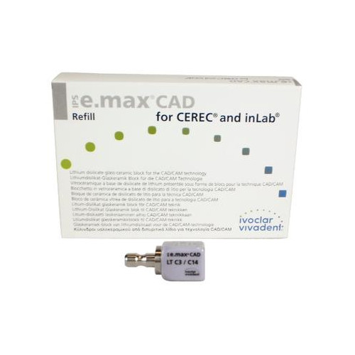 Vivadent 626387 Ivoclar IPS e.max CAD CEREC Blocks InLab LT C3 C14 5/Pk