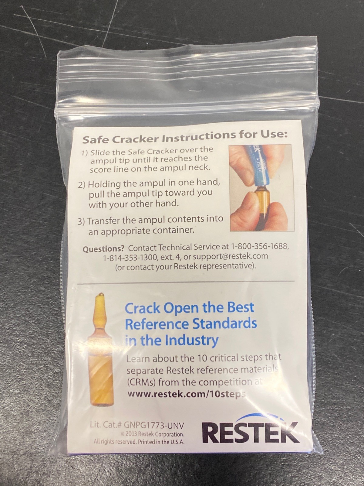 (Lot of 2) RESTEK Safe Cracker Breaker Tool for 1-10mL Size Ampules