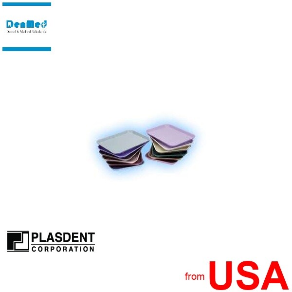 PLASDENT Flat Tray, Size F (Mini)-BLACK, Plastic, 9-5/8in x 6-5/8in x 7 423909