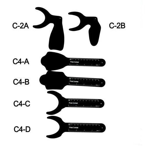 6Pcs/Kit Dental Oral Photo Palatal Photography Contrastors Black Background Tool