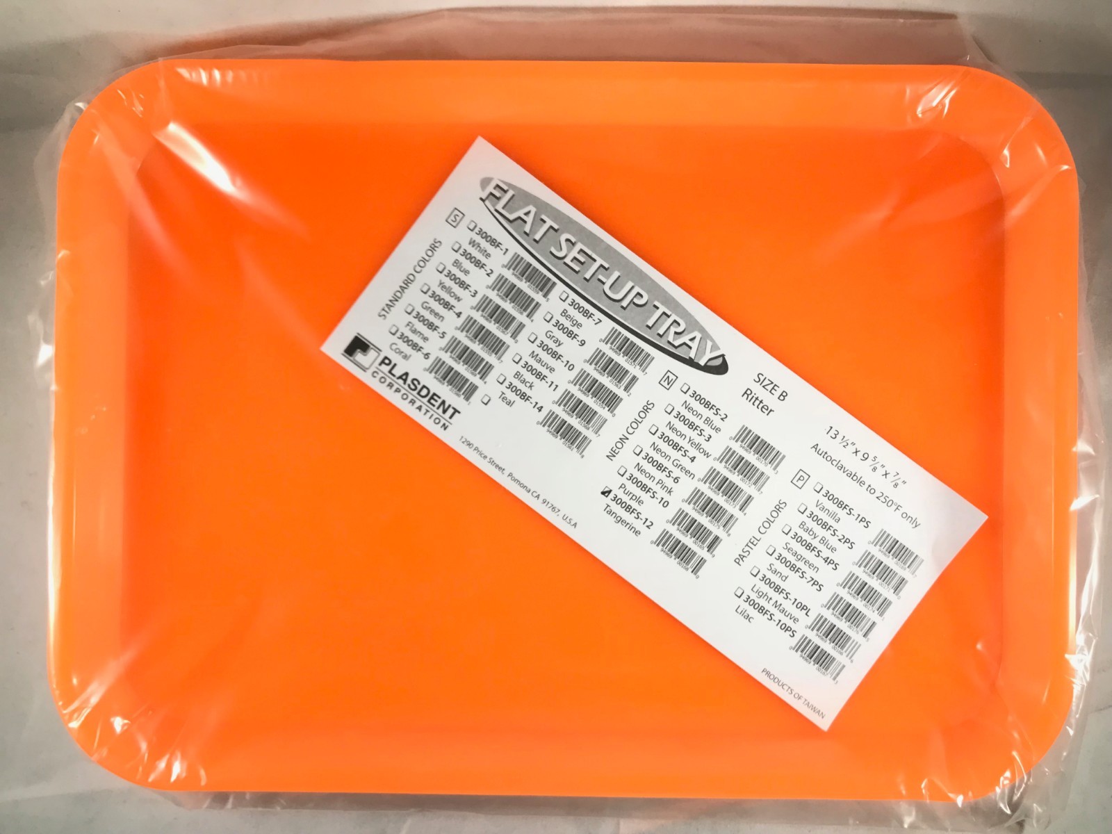 PLASDENT Dental Instrument Size B Flat Setup Trays –
