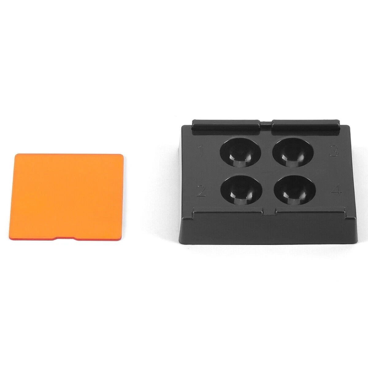 1Pc Dental Mixing 4 Wells with Light Shield Cover 4 Holes Palette Bonding Tray