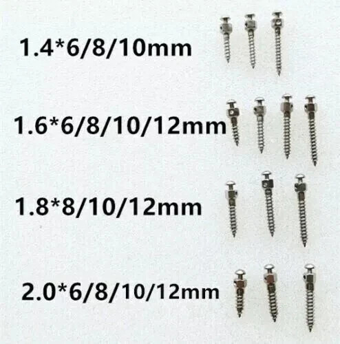 15 Sizes Dental Orthodontic Self-Drilling Titanium Thread Micro Implants Screw