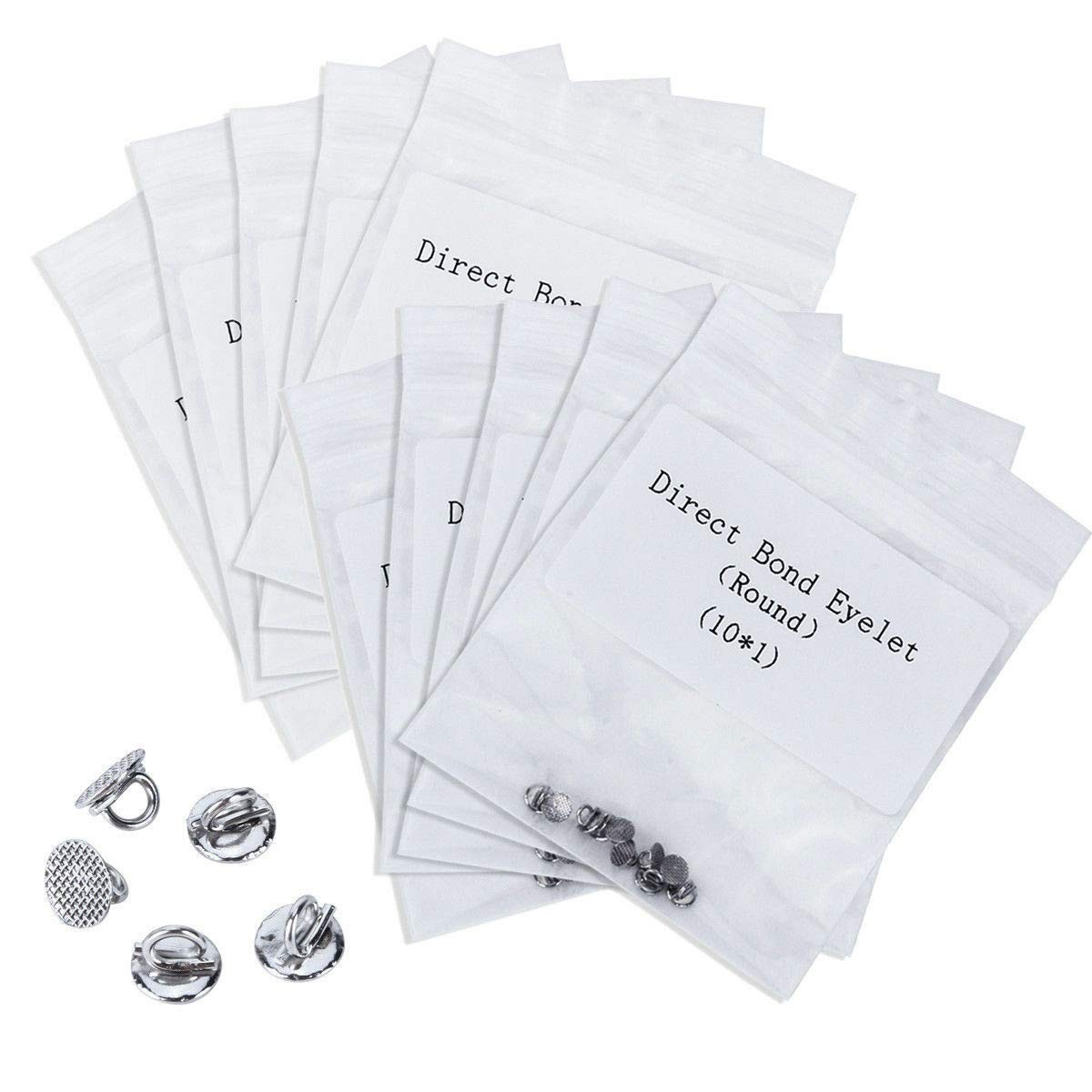 10 Packs Sino Dental Orthodontic Braces Brackets Lingual Buttons Bond Eyelets