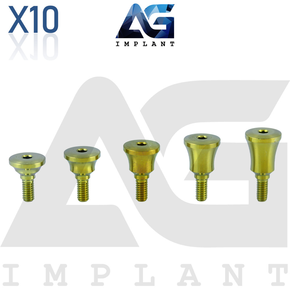 10 Wide Concave Anatomic System Healing Cap Ø5.5 Dental With Screw Hexagon 2.42