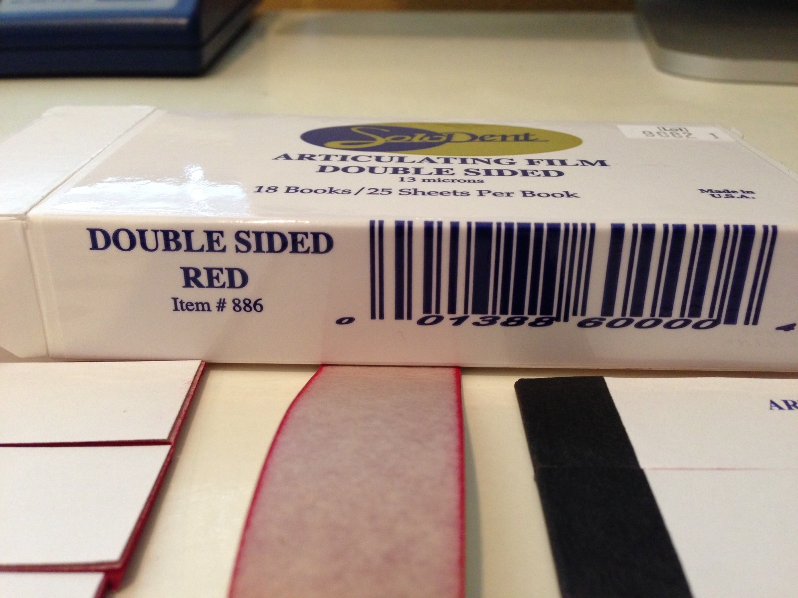 Red Extremely-Thin Articulating Film 13 microns Double-Sided USA ACCUFILM type
