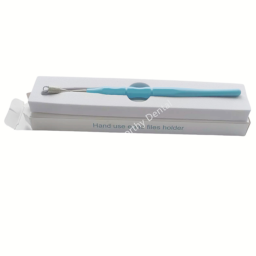 Dental Endodontic Teeth Endo File Hand Use Holder K-Files Handle Blue color