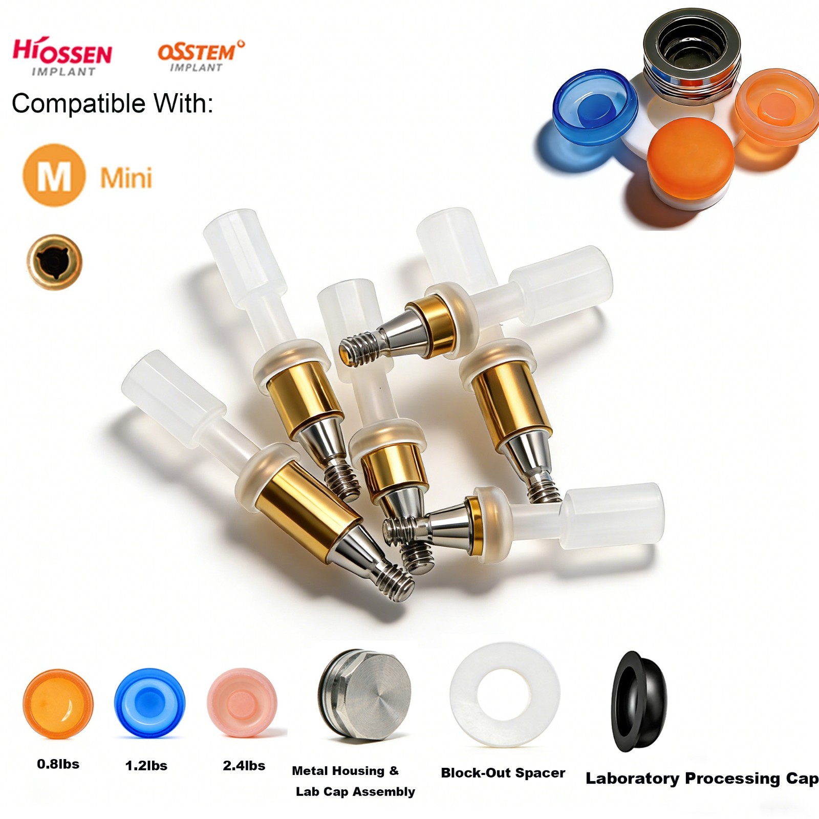 US HIOSSEN ET II/III SA Dental Zest Locator Anchor Mini Platform Overdenture fit