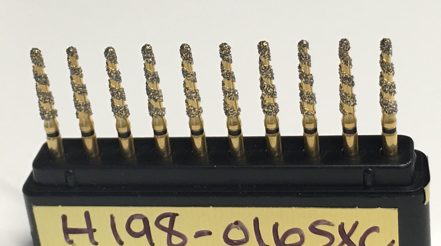 GH-198016xc /856-016xc 30X FG Gold DiamondBurs Triple Action crown & bridge prep