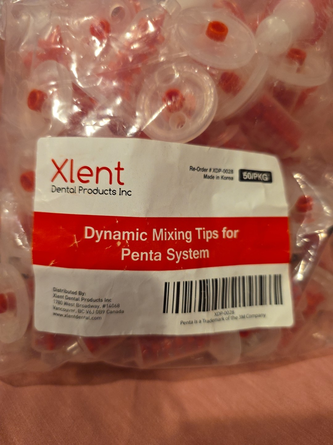 Red Dynamic Penta Dental mixing tips for Penta Machine 50 pack – Free Shipping!!
