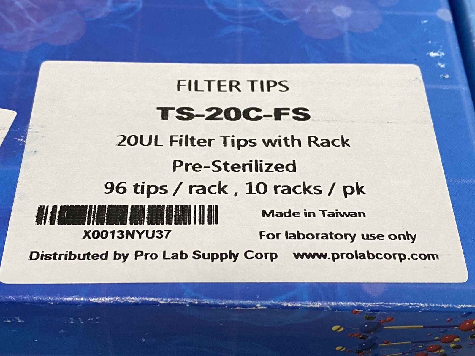 (960) EXTRAGENE 20uL Filter Pipette Tips 50mm 10x 96/Rk Yellow TS-20C-FS