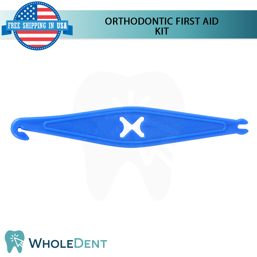 Orthodontic First Aid Kit Emergency Home Use Elastics Rubber Bands Wax Dental