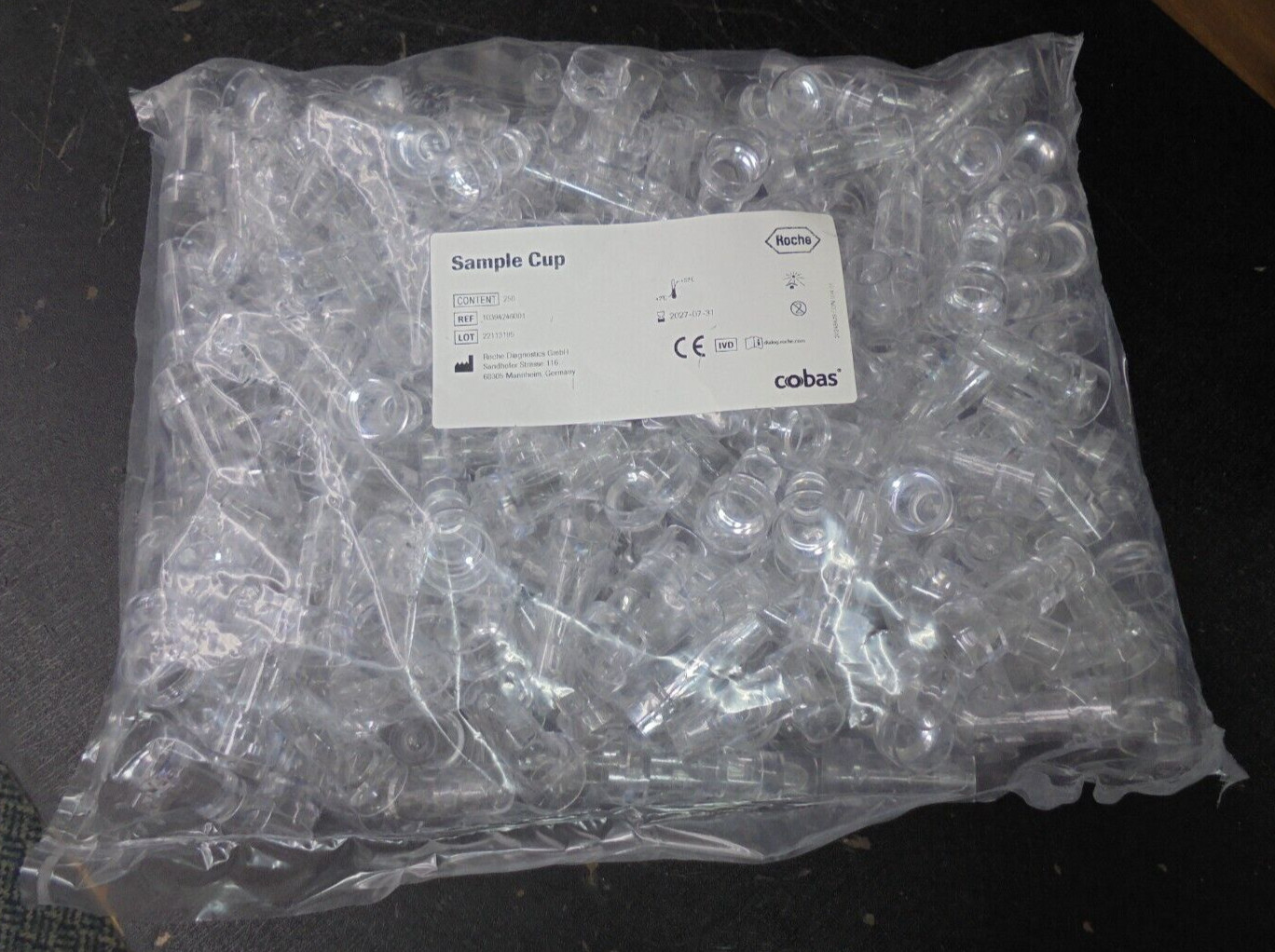 Roche Cobas 10394246001 Sample Cup QTY 250 2027-07-31
