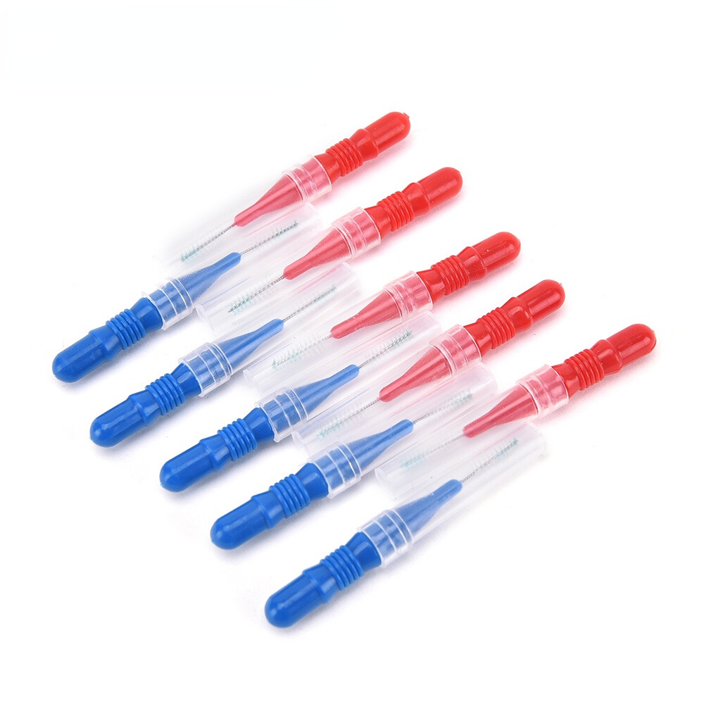 Adults Interdental Brush Clean Between Teeth Dental Floss Pick Push-pull Tooth