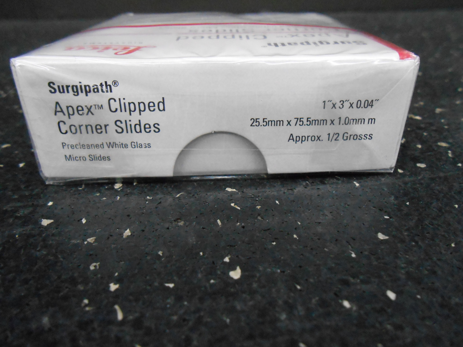 LEICA SURGIPATH APEX CLIPPED CORNER SLIDES 3800080CL WHITE
