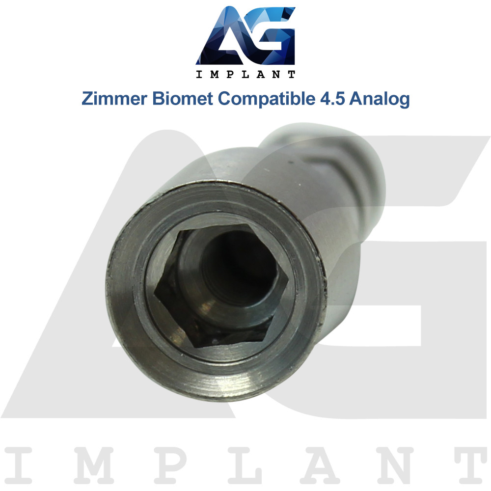 5x Dental Fixture Analog Ø4.5mm Compatible Zimmer Biomet® Int Hex 2.5mm