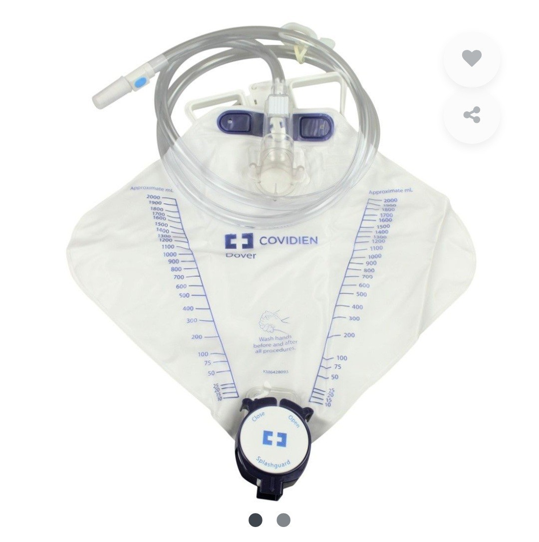 4 Ct Covidien Dover Urine Drainage Bags Anti-Reflux Device 6308LL New Exp 2026