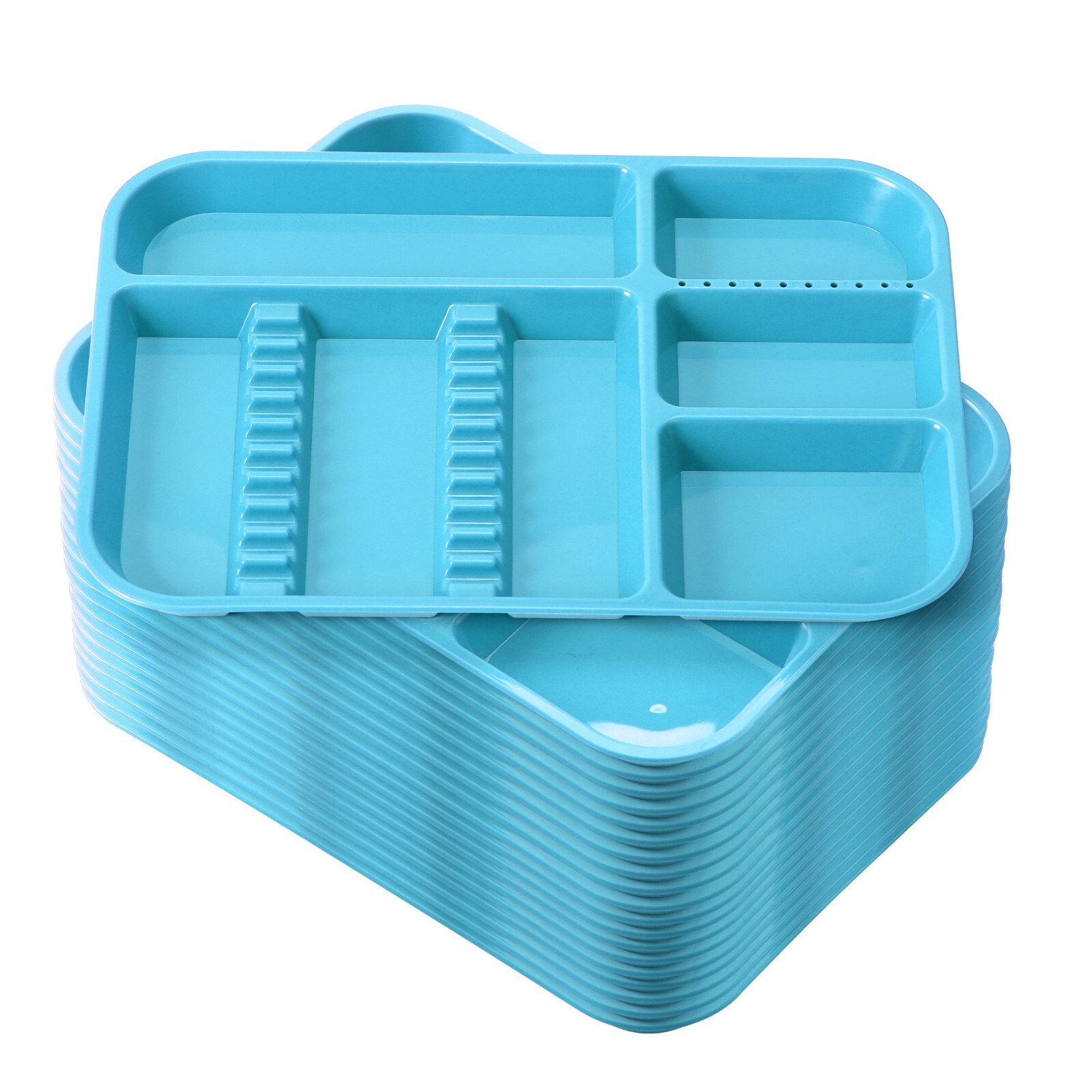 JMU Dental Divided Tray Autoclave Instrument Set Up Trays Plastic 13.38″ X 9.63″