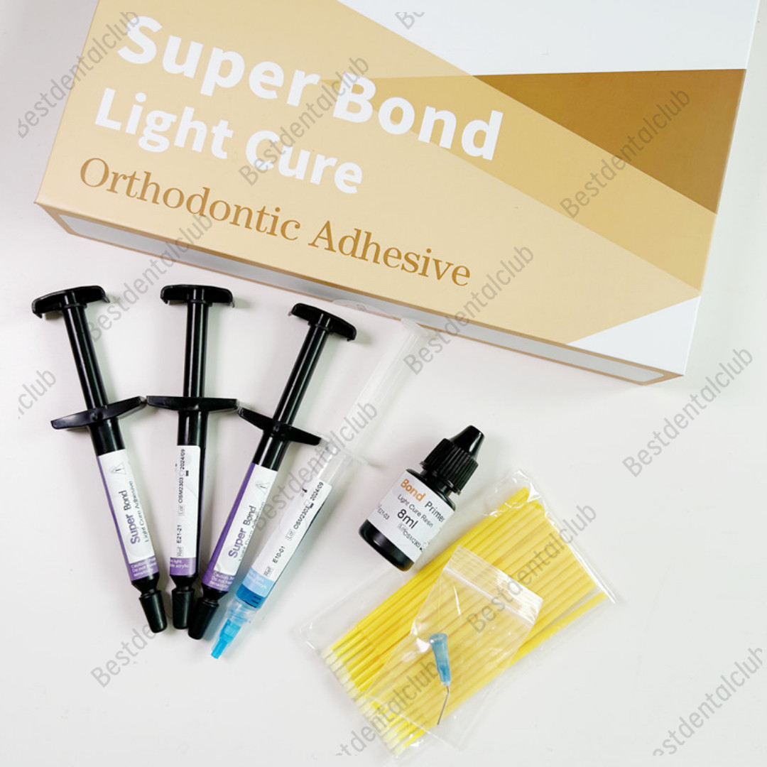 Dental Orthodontic Light Cure Adhesive Bonding Metal Brackets Etch Braces L-Kit