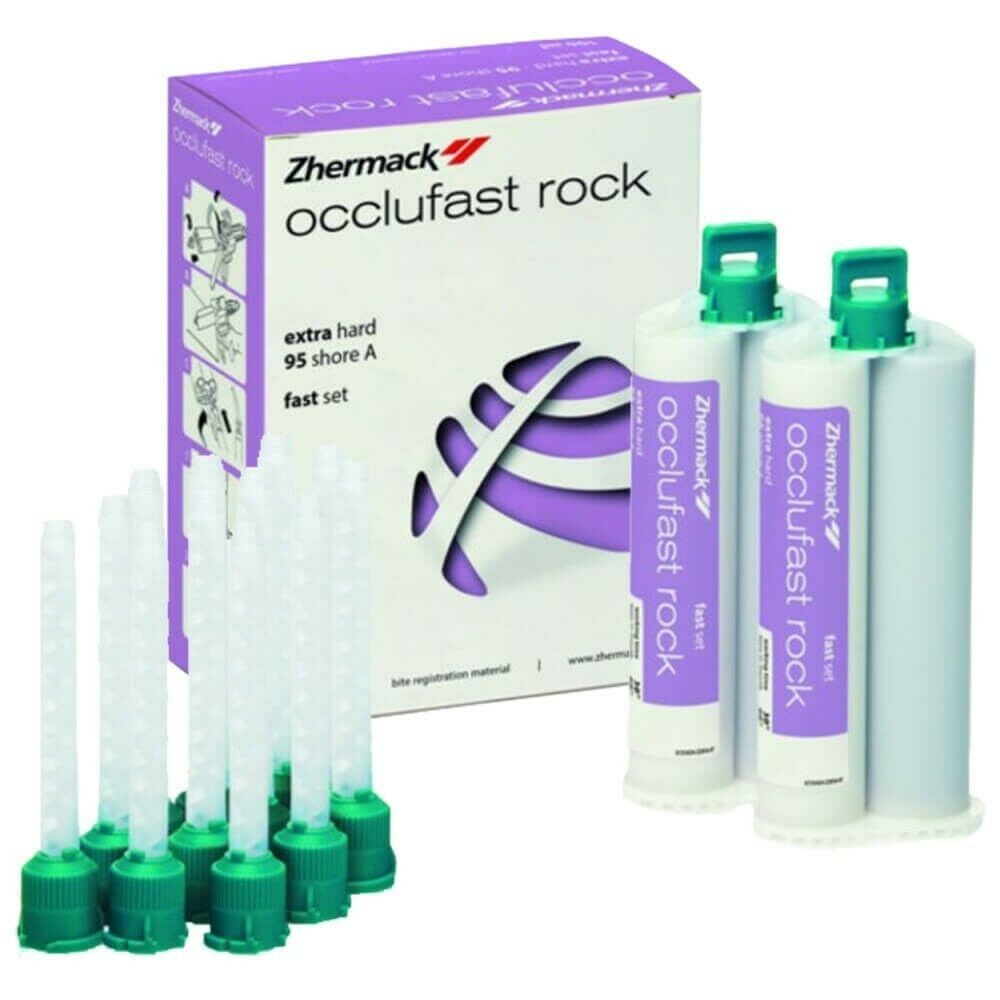 Zhermack Occlufast Rock Bite Registration Extra Hard Fast Set 2pk w/ Tips