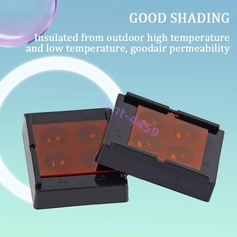 4/8Hole Dental Mixing Well Adhesive Bonding Storage Tray with Light Blocking Lid
