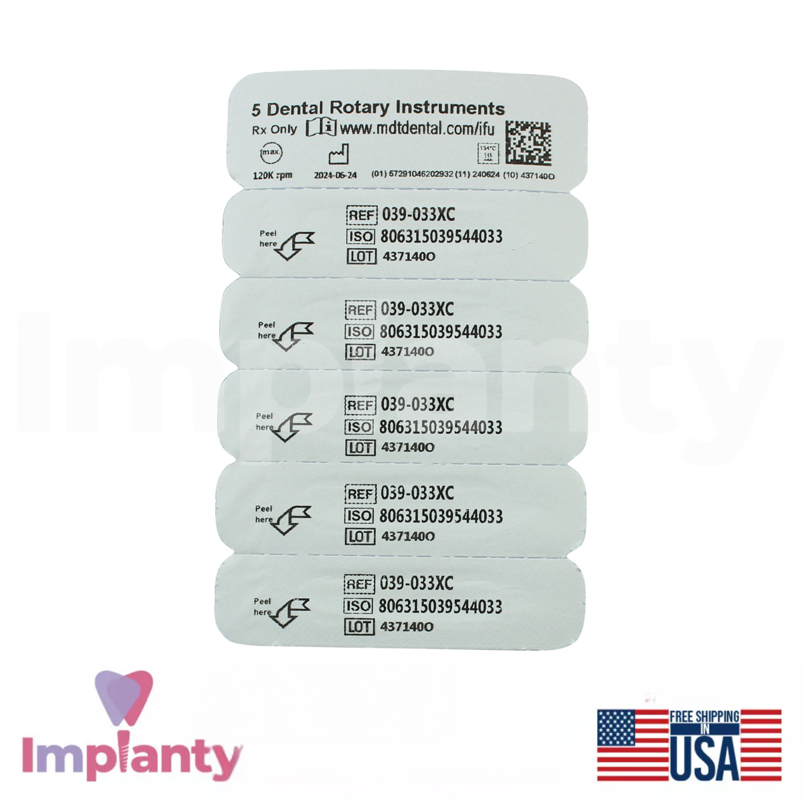 MDT Dental Barrel 039 FG Diamond Burs Material Removal Shaping Flat Surfaces
