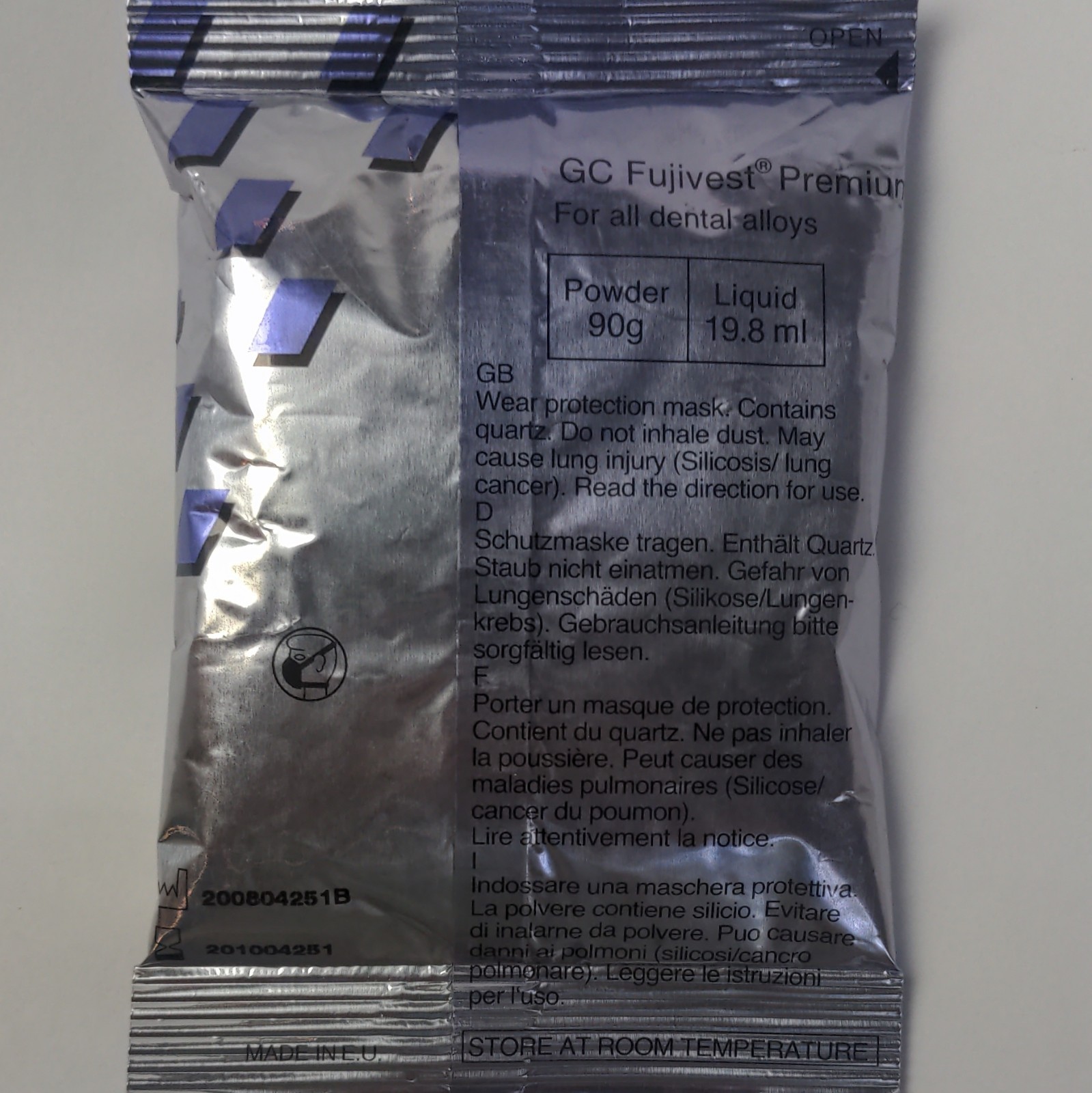 GC Fujivest Premium Phosphate Bonded Investment Powder 90g (5 Packs)