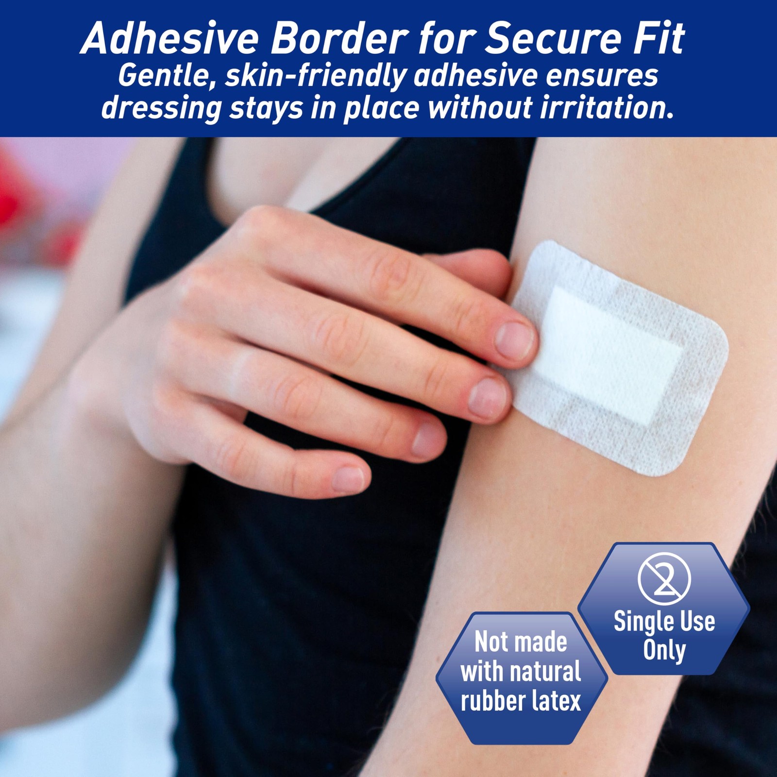 MED PRIDE Adhesive Island Dressing 2×3 in, Pack of 50 Sterile 2” x 3.5”