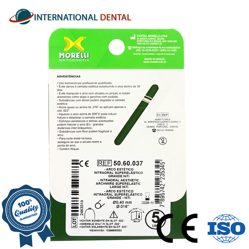 Orthodontic Dental Aesthetic Super Elastic Intraoral Archwire NiTi Round