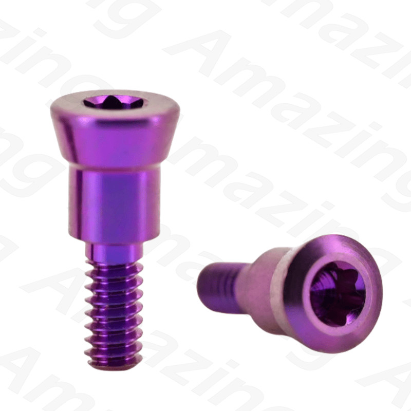 RC Dental Closure Screw RC Healing Cap Abutment Height 0/0.5mm Fits ITI Purple