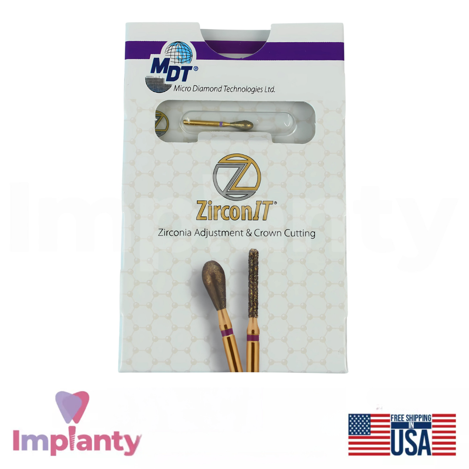 MDT Dental Football FG ZirconIT ADJ Diamond Burs Z276 Crown Preparation Tool