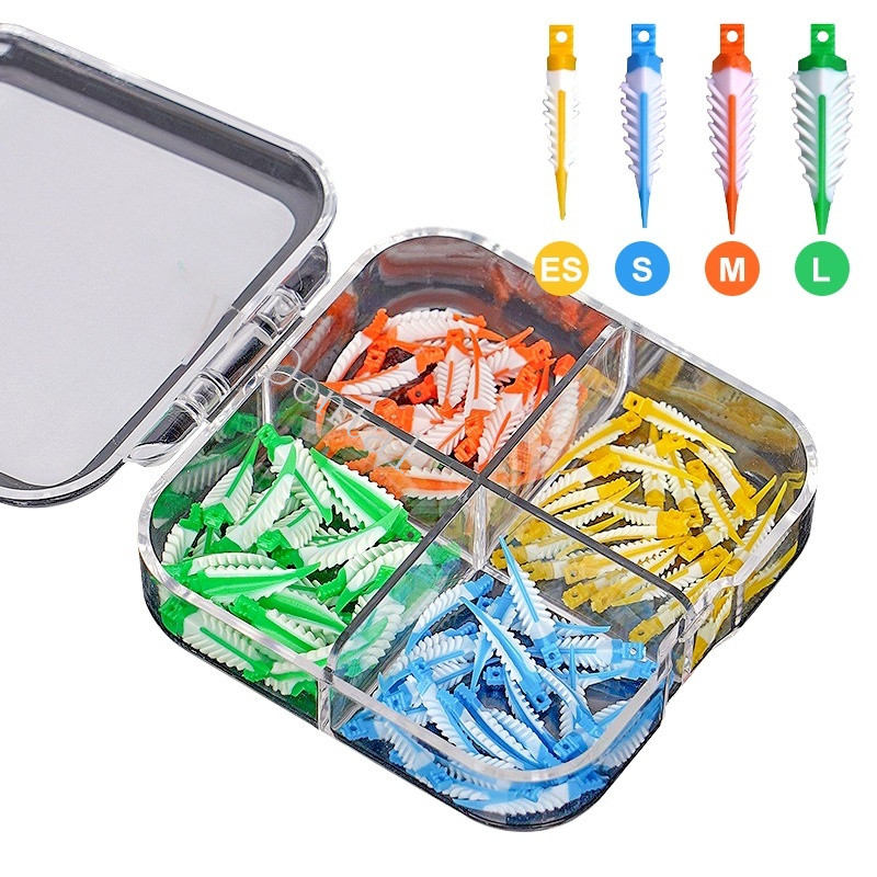 40pcs Single Dental Interdental Composite Contoured Wood Wooden Wedges Matrices