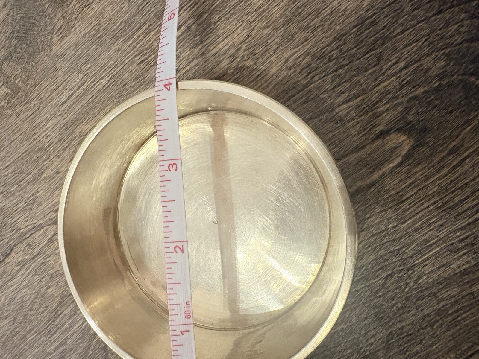 Test Sieve 4” ID Brass Collecting Pan 1.25” Depth Solid Brass Bowl