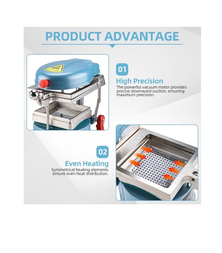Dental Vacuum Forming Machine 110V Lab Equipment Vacuum Suction Heat Molding