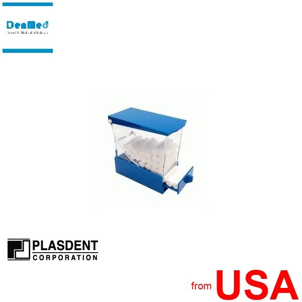PLASDENT Pull Style Cotton Roll Dispenser- #207CDR- 2 Color : BLUE- 001-207CRD-B