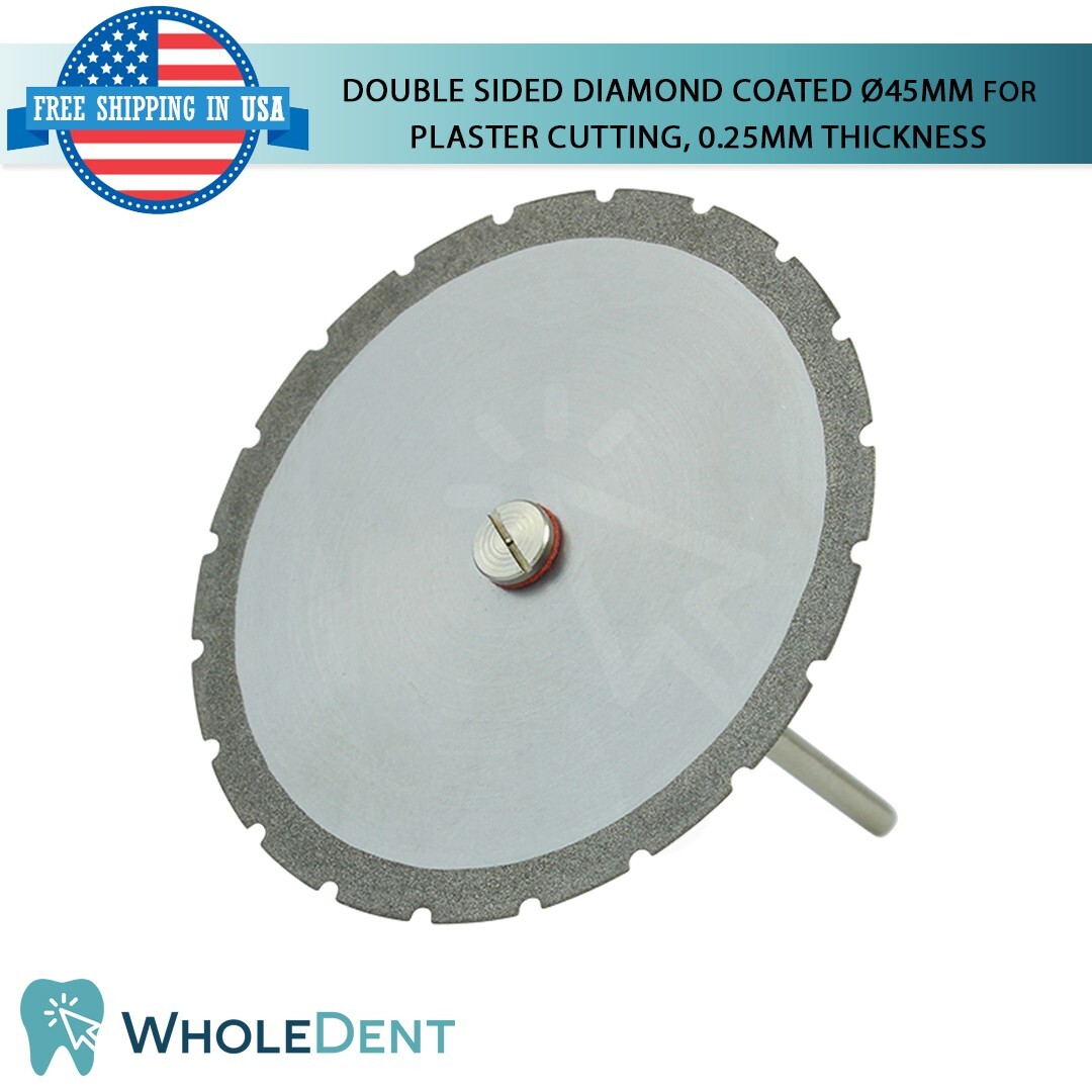 Lab Dental Double Sided Diamond Coated Disc For Plaster Cutting Ø45mm, 0.25
