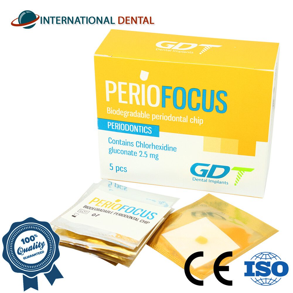 GDT Perifocus Sponge Bi0degrdable Orange-Brown Rectangular Chip Dental 5pcs