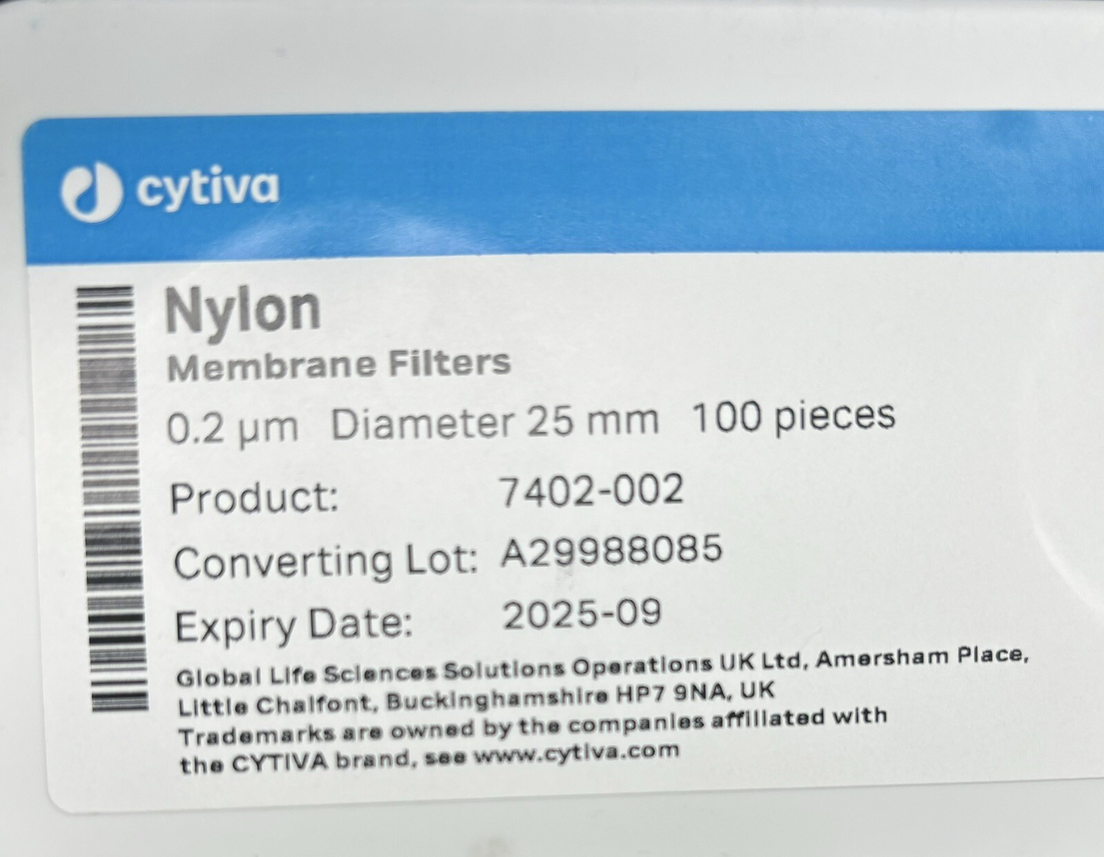 Whatman Nylon Membrane Filters 0.2um Dia 25mm 100 Pieces