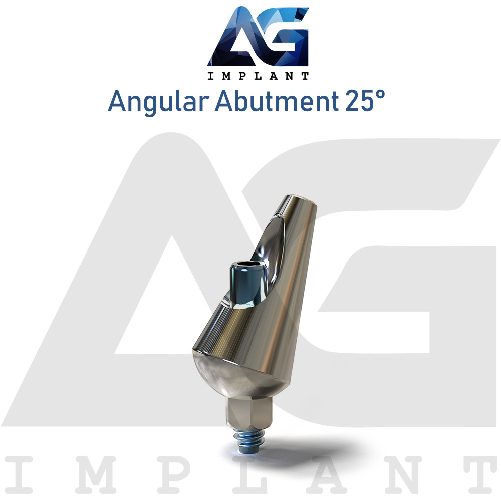 Angular Abutment 25° Aesthetic Titanium For Dental Int Hex 2.42mm
