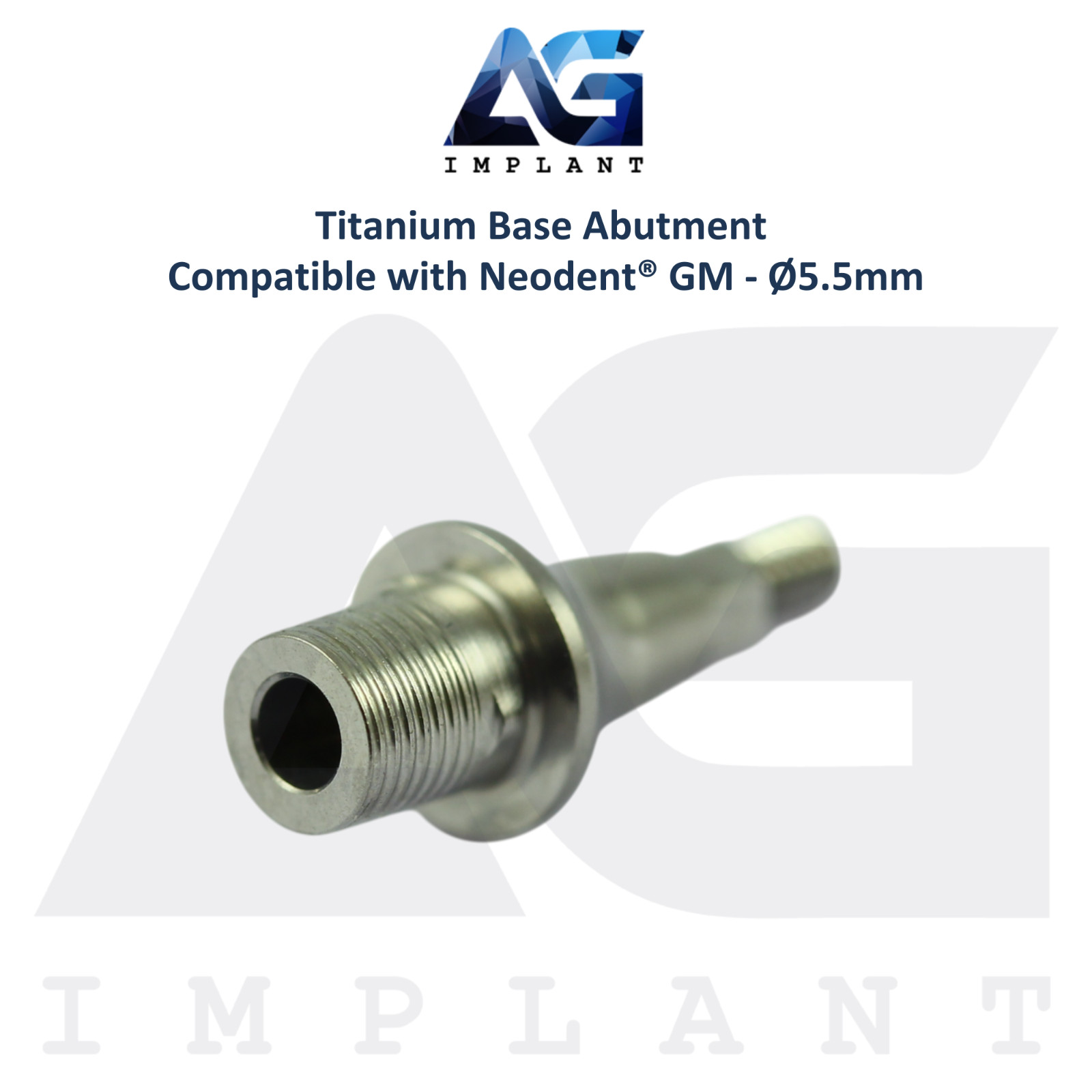 5 Titanium Base Prosthetic Neodent® GM Fixture Compatible Ø5.5mm CAD/CAM