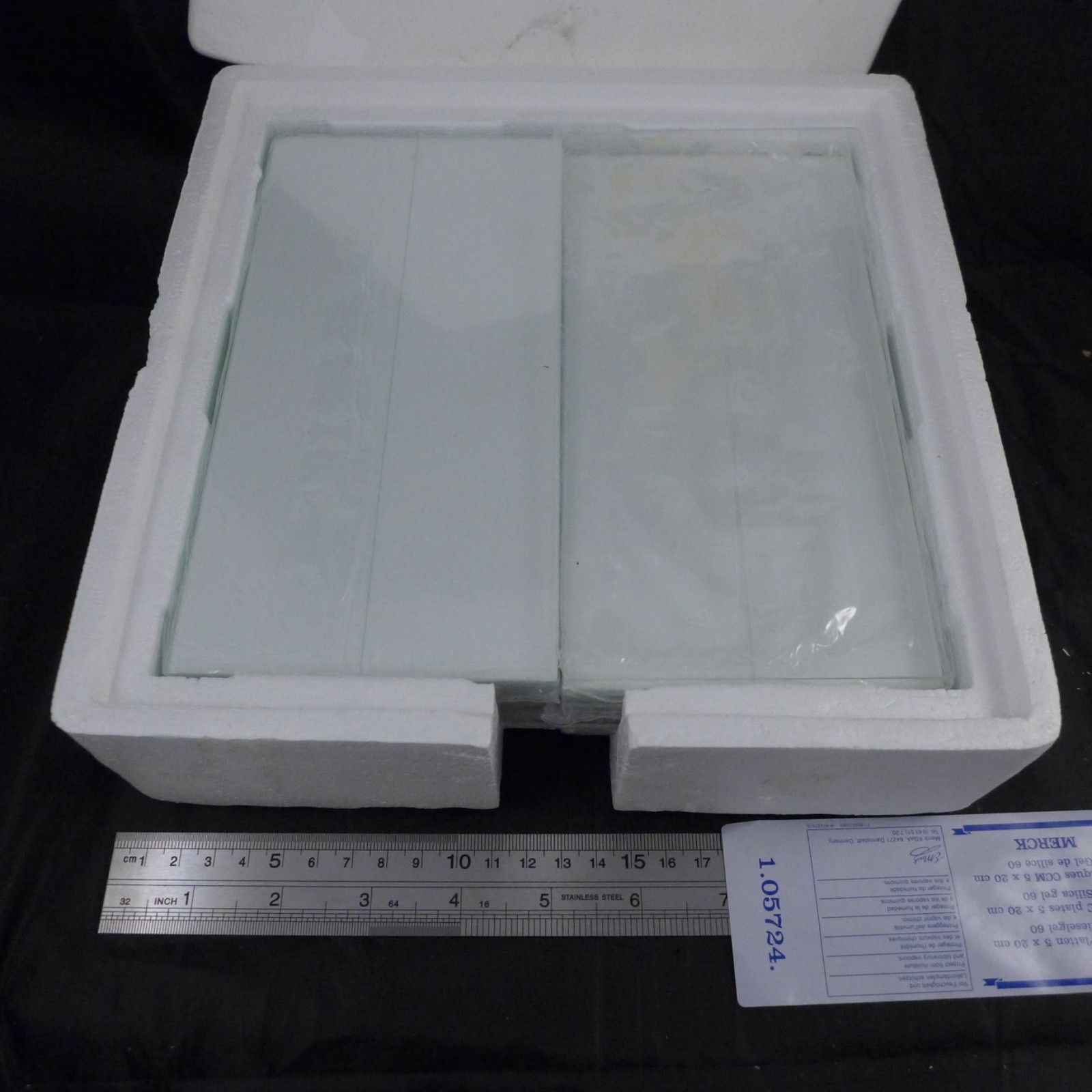 EM (E MERCK) Glass TLC Plates Silica Gel 60, 5x20cm #105724