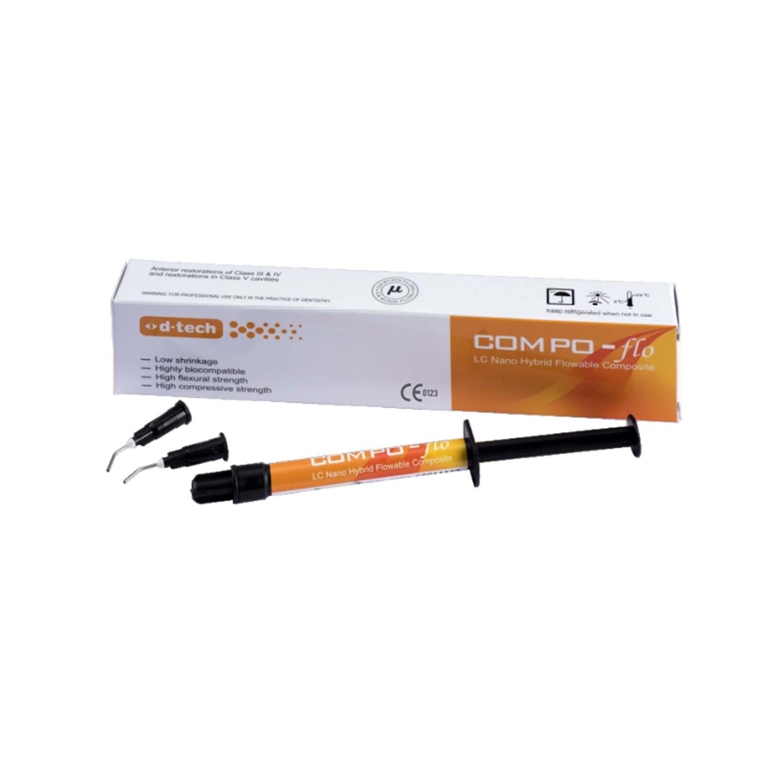 D-Tech Compo-Flo flowable light curing radiopaque Nano Hybrid Flowable Composite