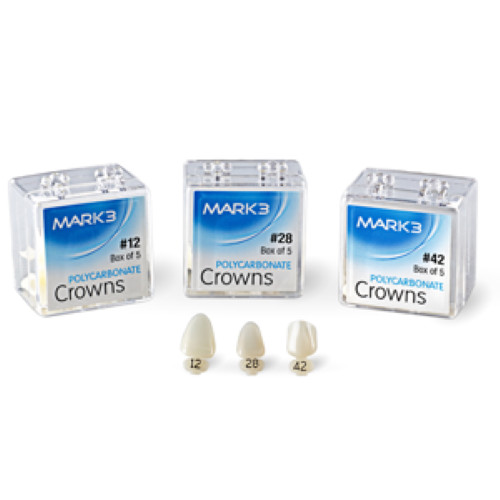 Polycarbonate Crowns, #301, 5/Box, 6 Boxes, Mark3, 100-P301-6